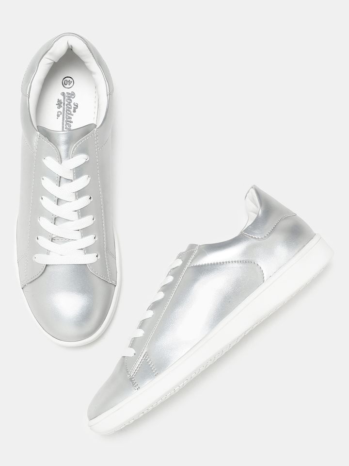 silver casual shoes