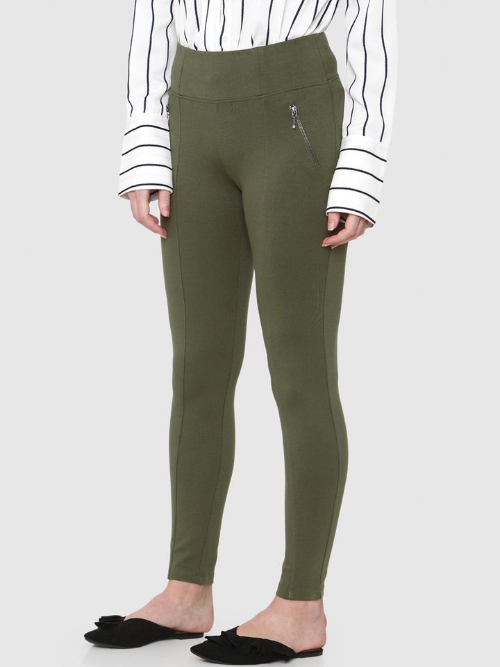 Buy Vero Moda Women Olive Green Solid 