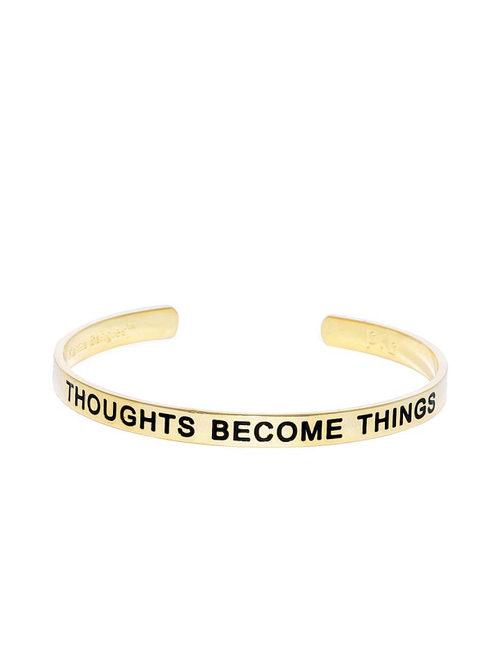 Pipa Bella 18K Gold Plated Thoughts Become Things Karma Bangle