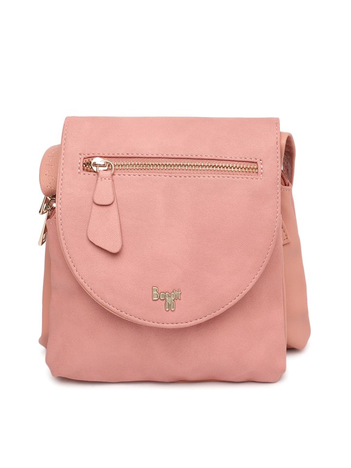 Baggit pink solid sling bag top