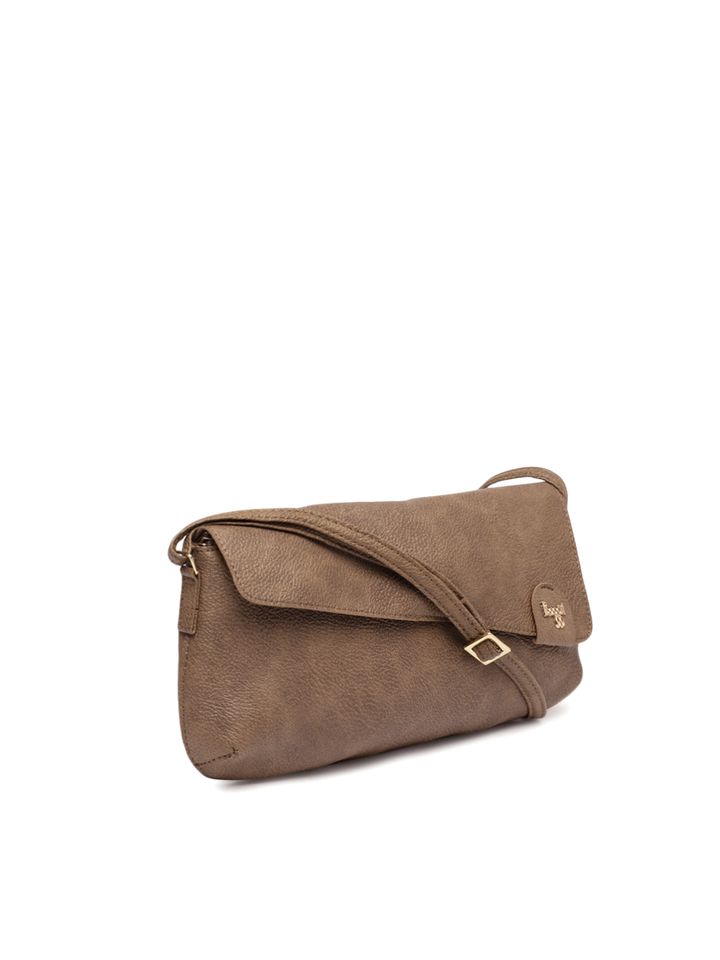 Buy Baggit Brown Textured Sling Bag 