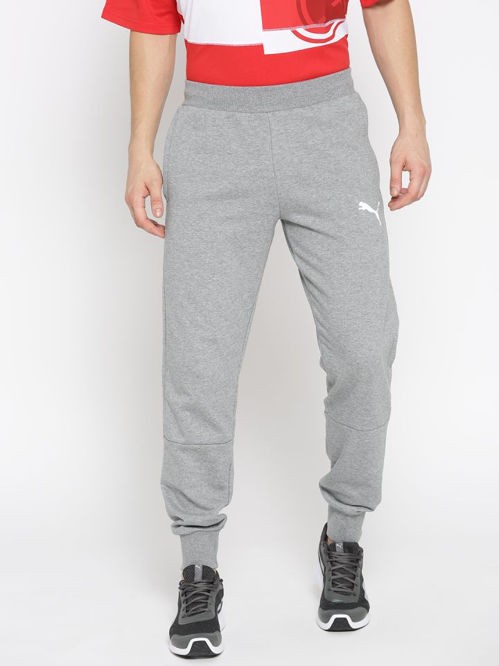 grey puma joggers mens