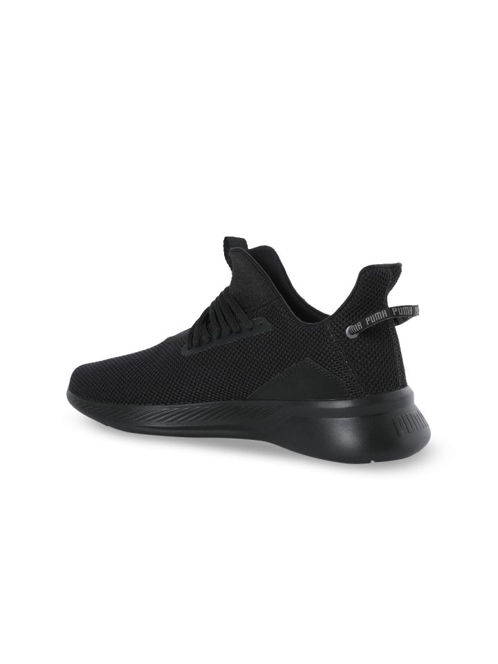 Puma mens uprise mesh trainers black clearance