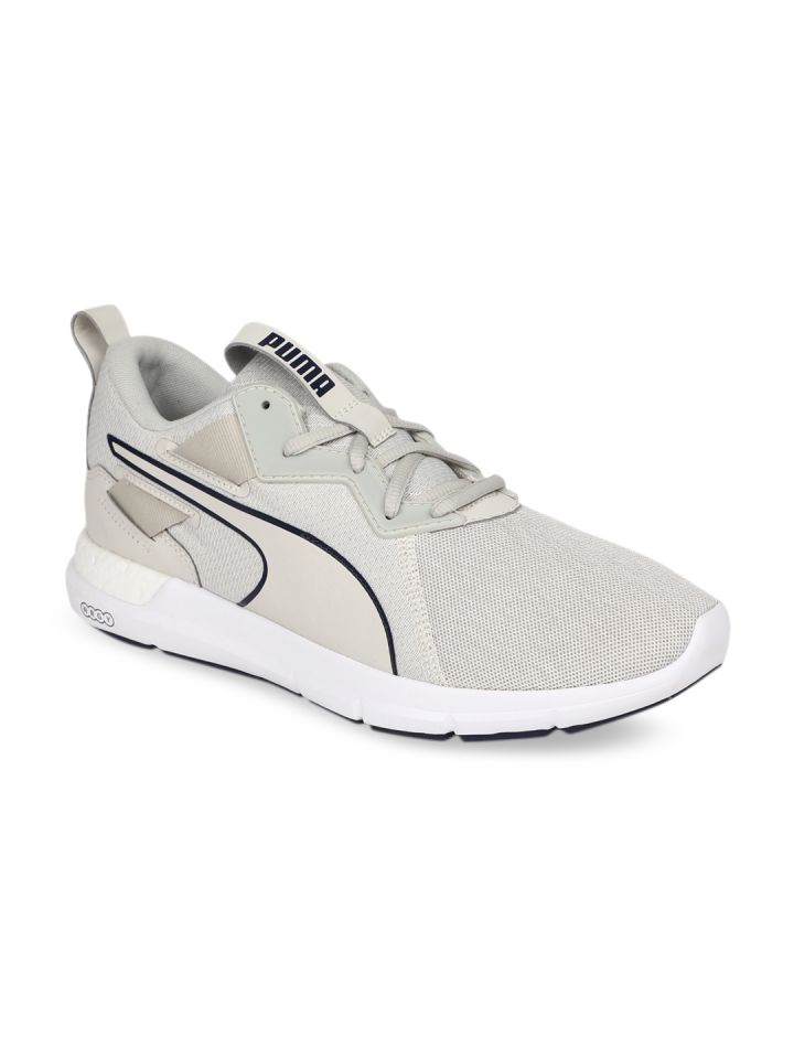 puma men black mesh running shoes