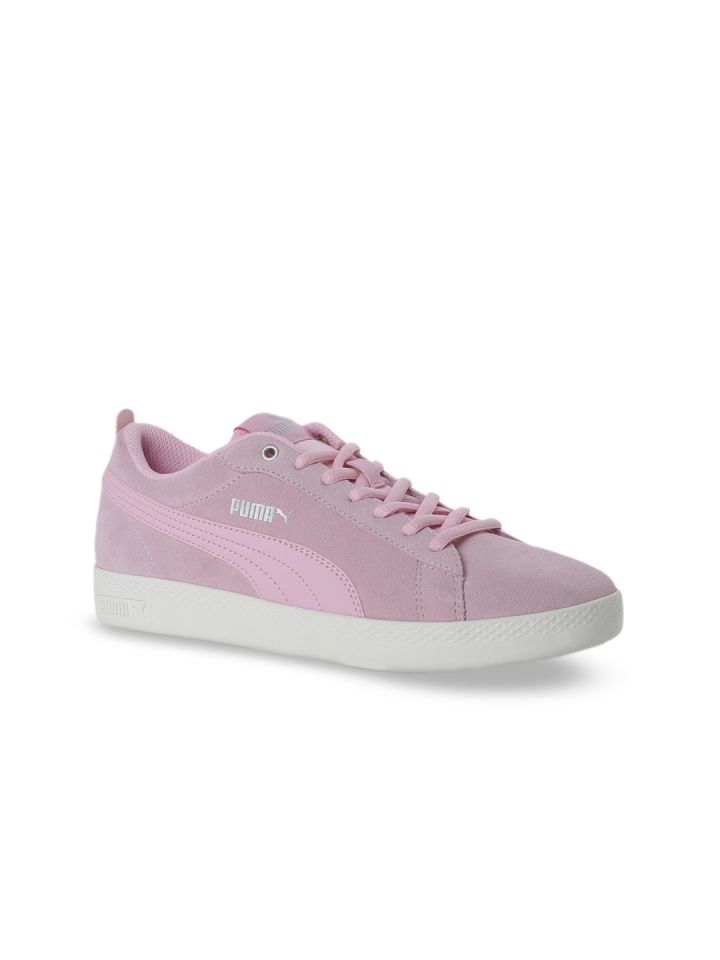 Puma Women Pink Smash Wns v2 SD Suede Sneakers