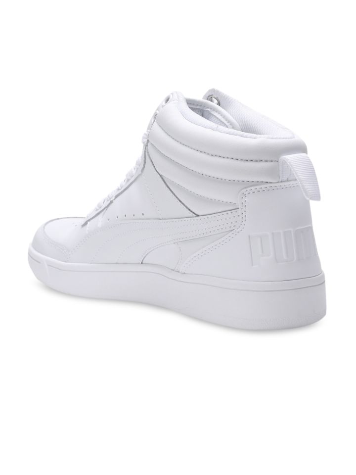 Puma Men White Leather Mid Top Sneakers - Casual Men 8758081 | Myntra