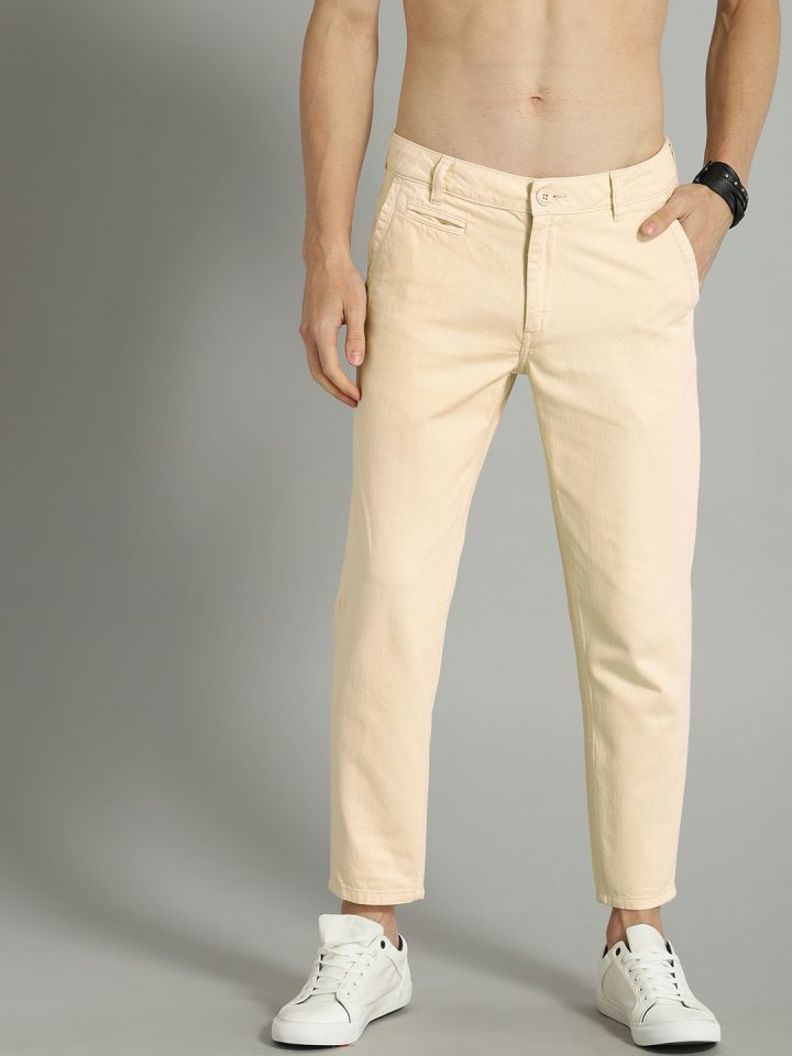 coloured cropped trousers