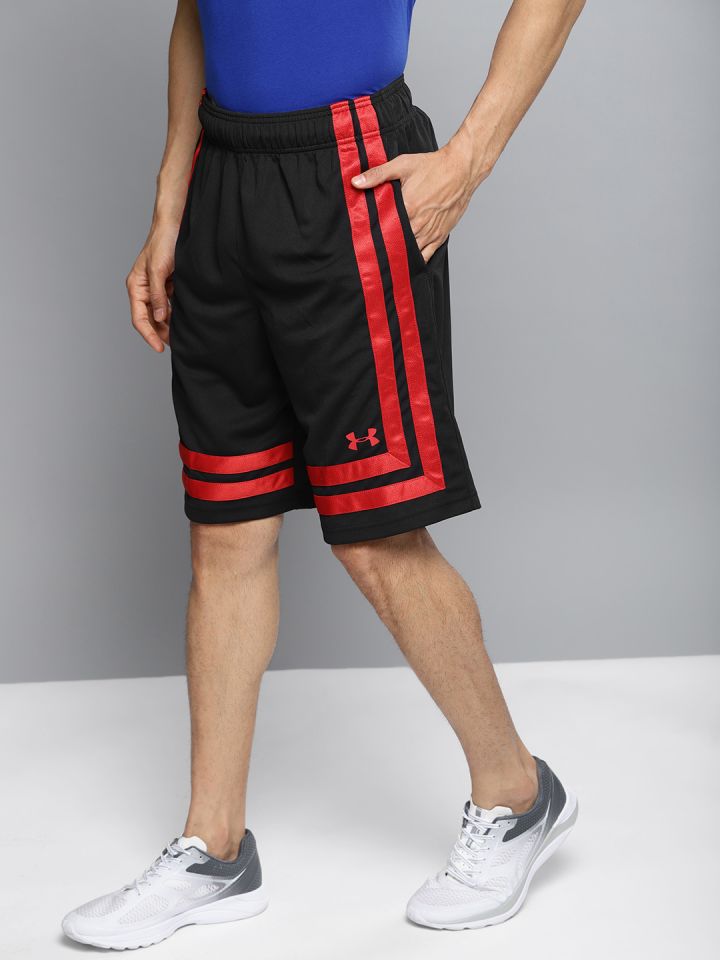 Buy UNDER ARMOUR Men Black And Red Solid Baseline 10 Basketball Shorts -  Shorts for Men 8774545