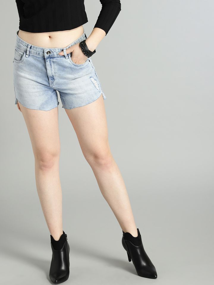 myntra denim shorts