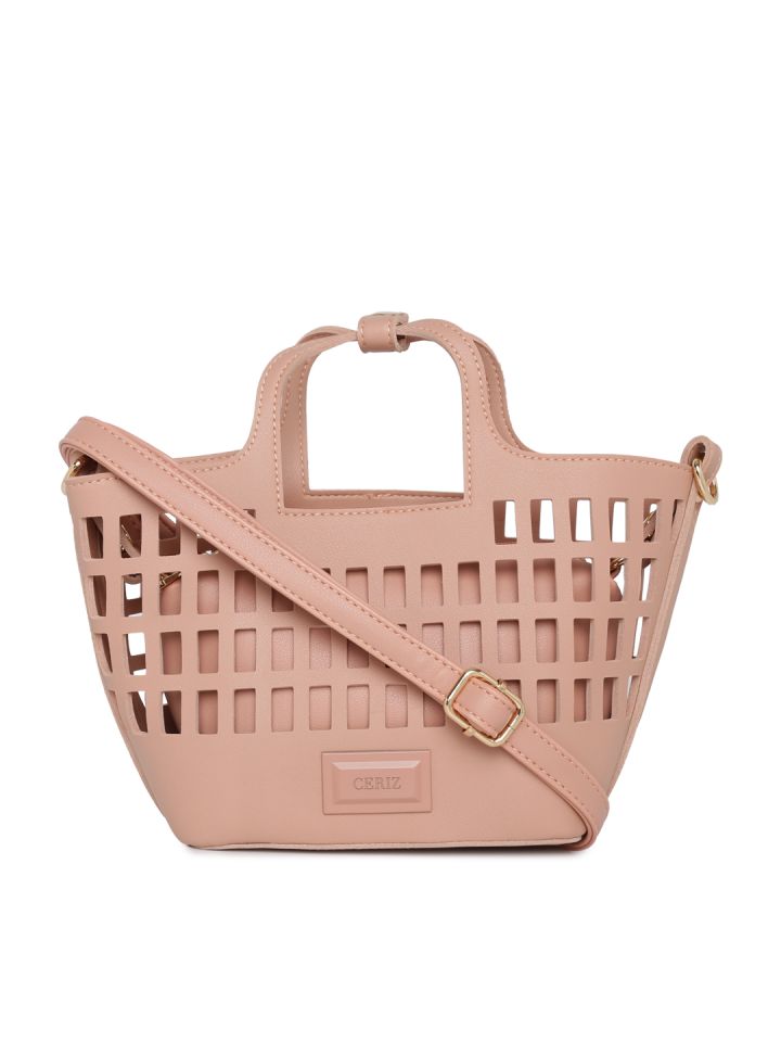 Buy CERIZ Pink Solid Handheld Bag Handbags for Women