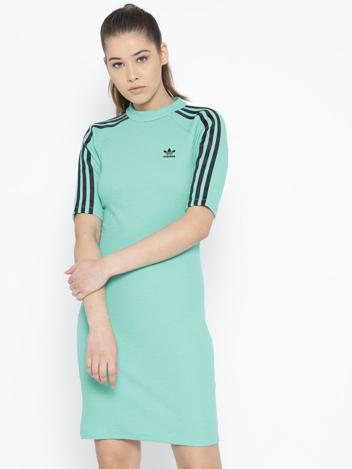 Buy Adidas Originals Women Green T Shirt Dress Dresses For Women