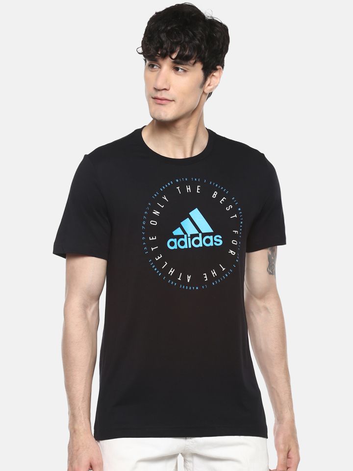 Buy ADIDAS Men Black MH Emblem T Shirt - Tshirts for Men 8810033 | Myntra