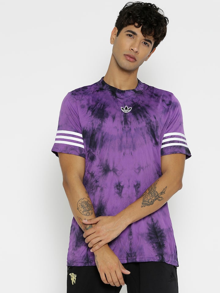 purple adidas shirt mens
