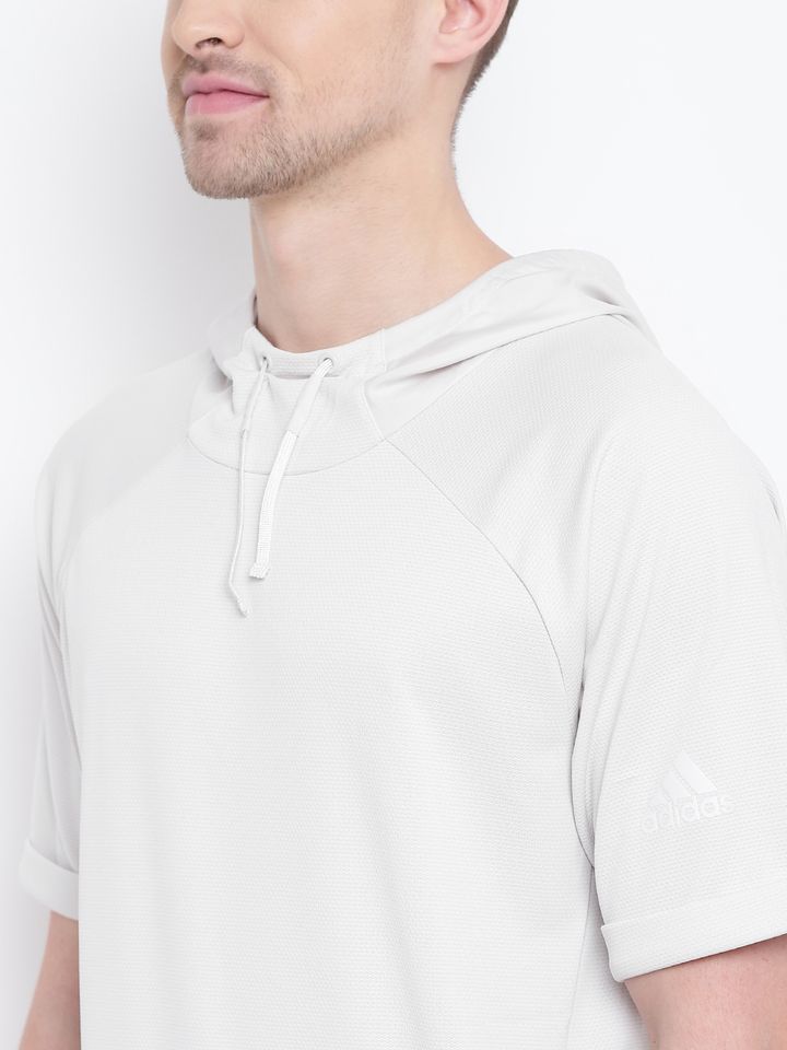Buy Adidas Men Grey Solid Adapt To Chaos Hooded Sweatshirt Sweatshirts For Men 8810573 Myntra
