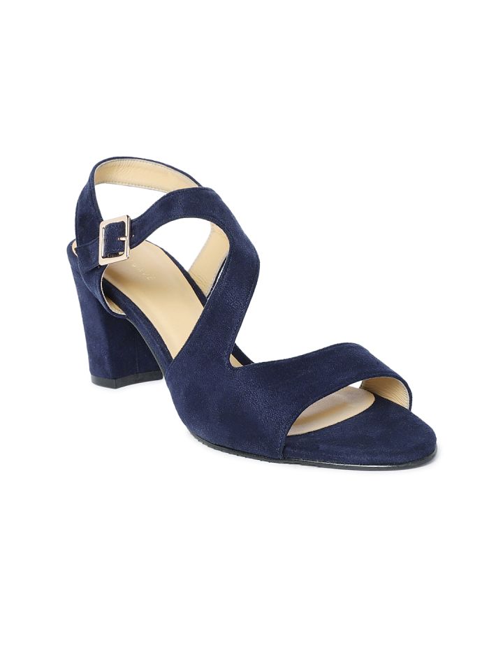 Blue suede sandals heels deals