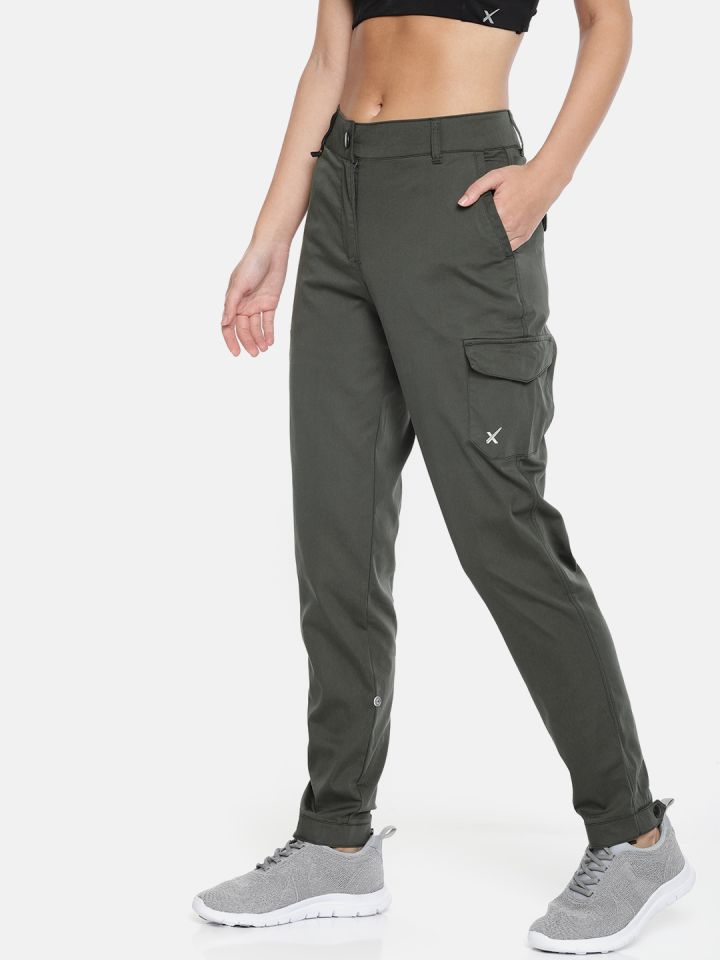 Buy HRX By Hrithik Roshan Women Grey Outdoor Slim Fit Outdoor Trousers   Trousers for Women 8853269  Myntra