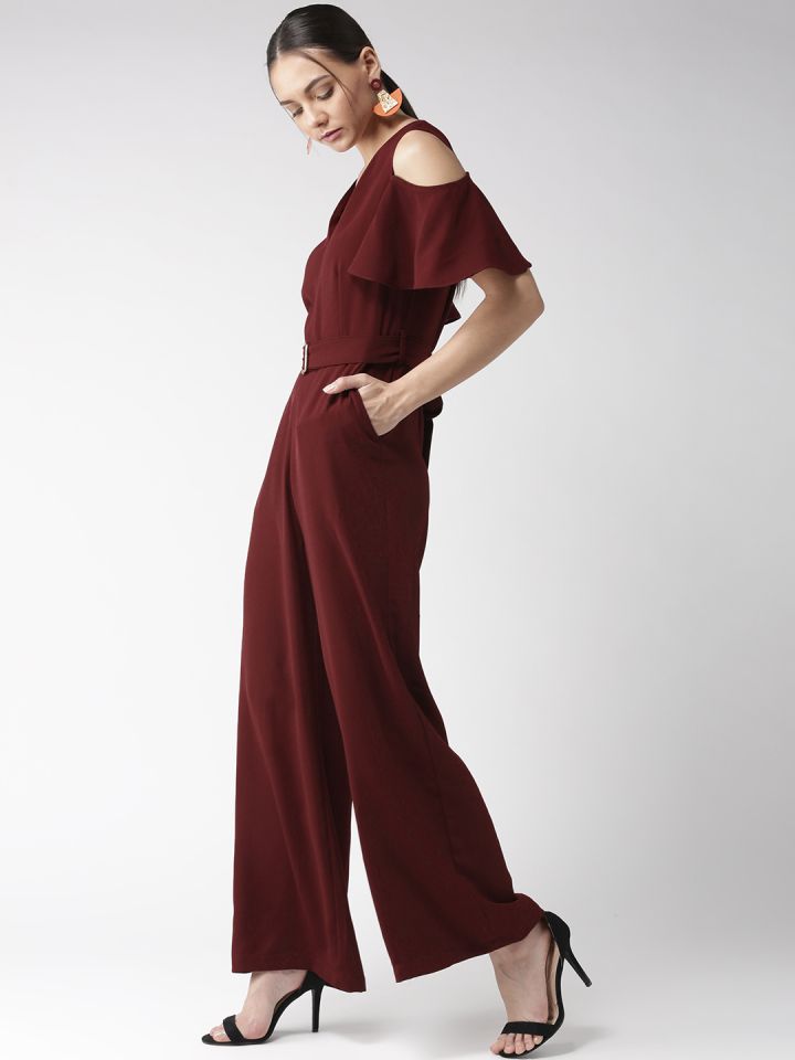 Wine colour jumpsuit cheap