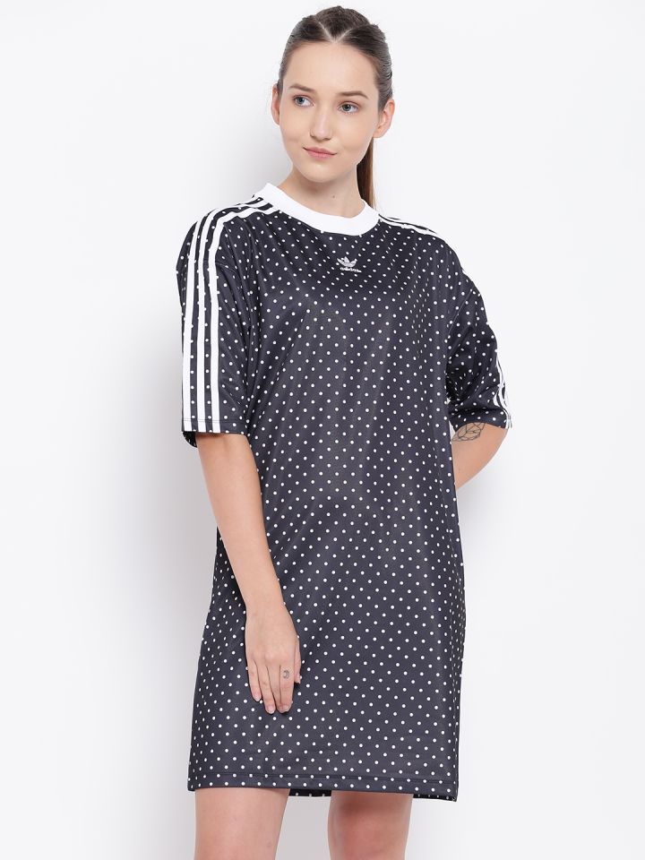 ADIDAS Originals Women Black T shirt Dress