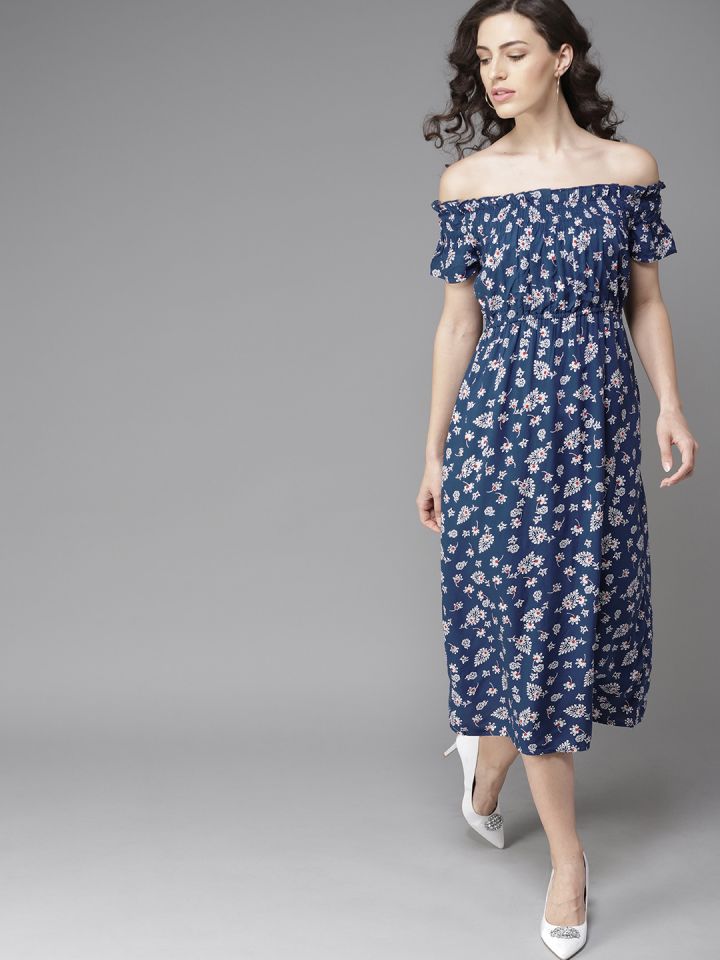 Off shoulder dress myntra sale