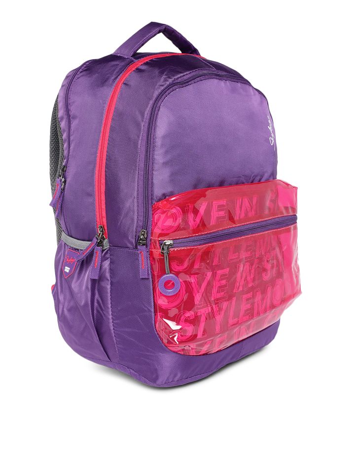 skybags purple backpacks