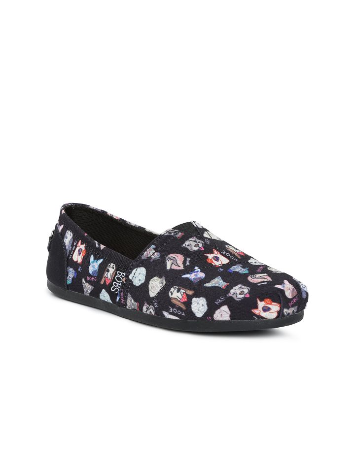 Buy Skechers Women Black BOBS PLUSH POSH PUP Slip On Sneakers
