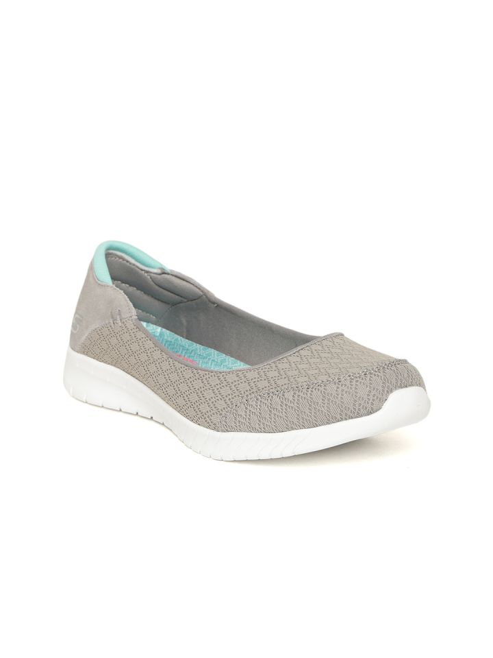 Buy Skechers Women Grey Wave Lite Woven Design Slip On Sneakers