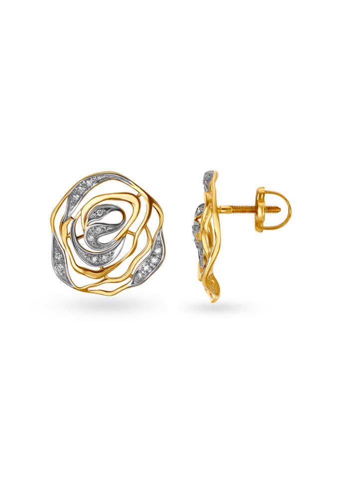 Tanishq earrings best sale designs in diamond