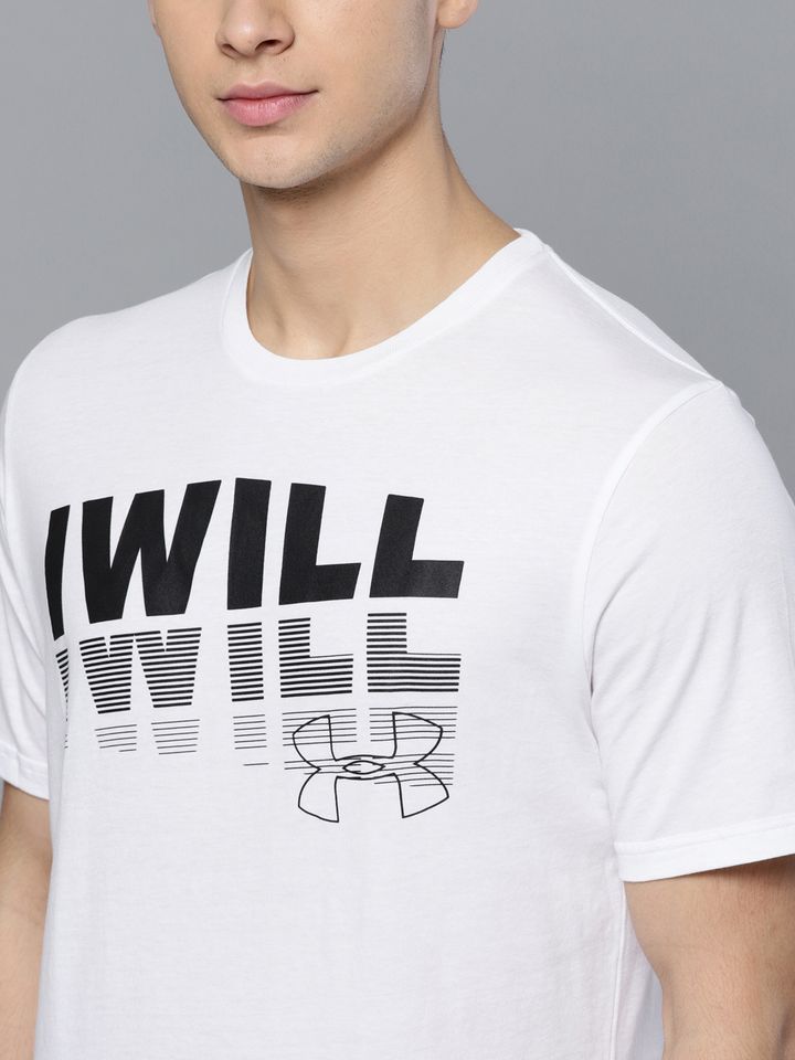 Buy UNDER ARMOUR Men White Printed I 