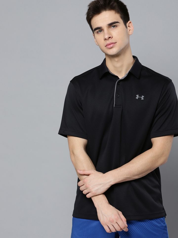 Under armour corporate men's black tech polo outlet