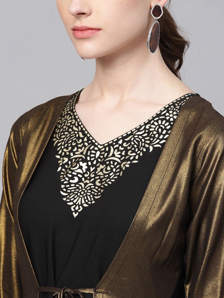 Black n deals golden dress