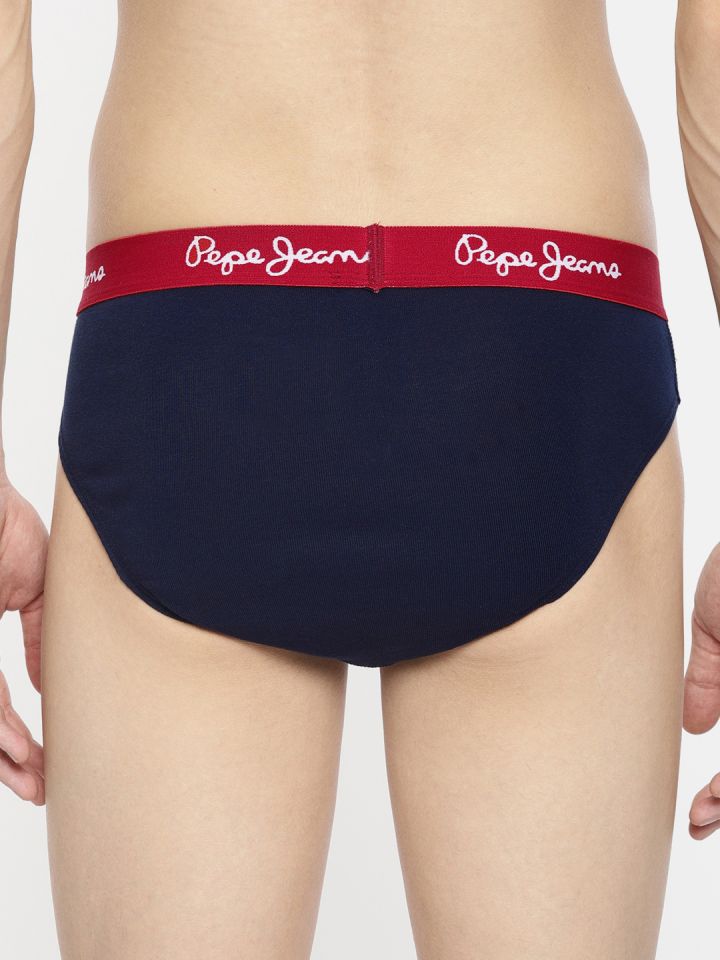 2 Pepe Jeans Innerwear Men's Cotton Brief Ultra soft combed cotton -  Regular Fit