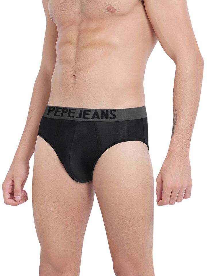 Buy Pepe Jeans Men Black Sport Briefs 8904311305200 - Briefs for