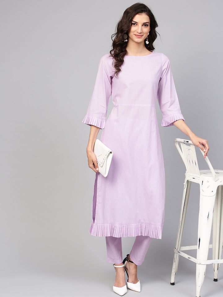 Lavender kurta sets clearance