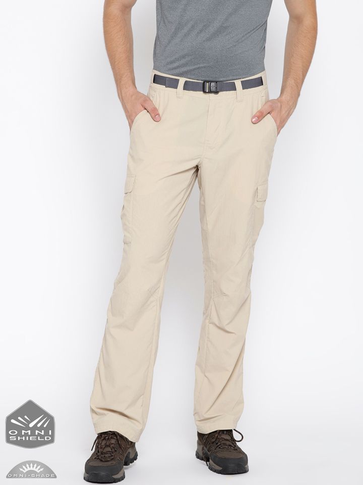 Columbia Men Beige Explorer UV Protect Hiking Trekking Hiking Cargo Pants