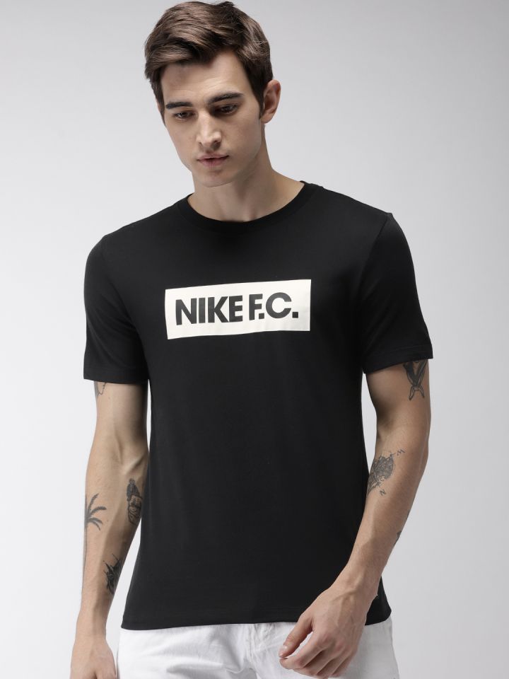 Nike Men Black FC DRY Printed T shirt