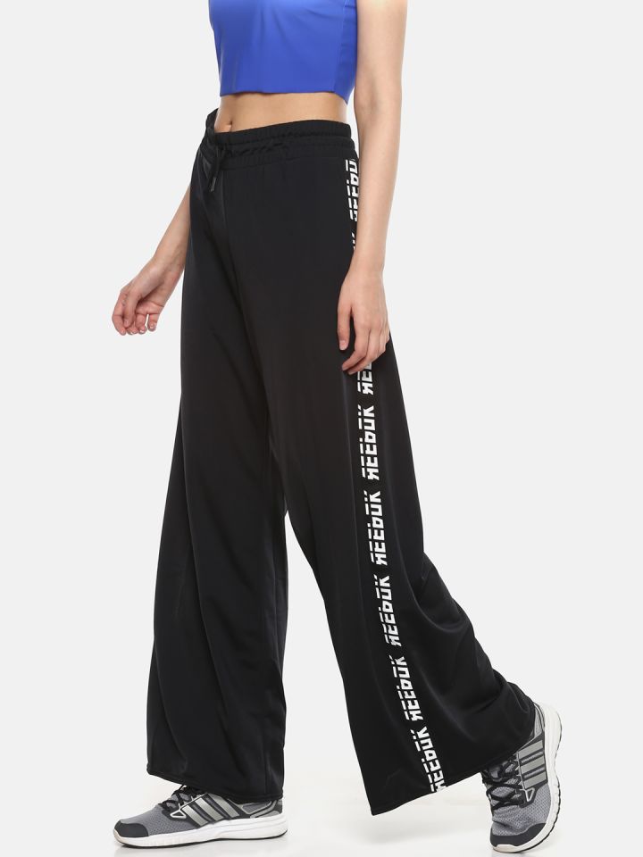 Buy Reebok Women Black Solid WOR Meet You There Wide Leg Training Track  Pants - Track Pants for Women 8974431