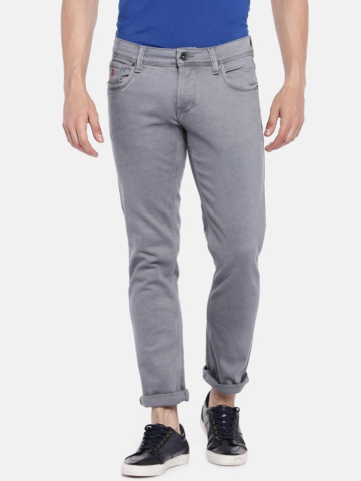 Buy Integriti Men Grey Slim Fit Mid Rise Clean Look Jeans Jeans