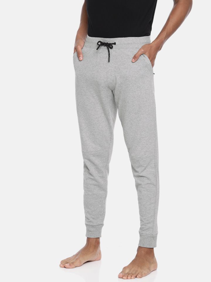 Buy Fruit Of The Loom Men Grey Melange Solid Lounge Pants MKP06