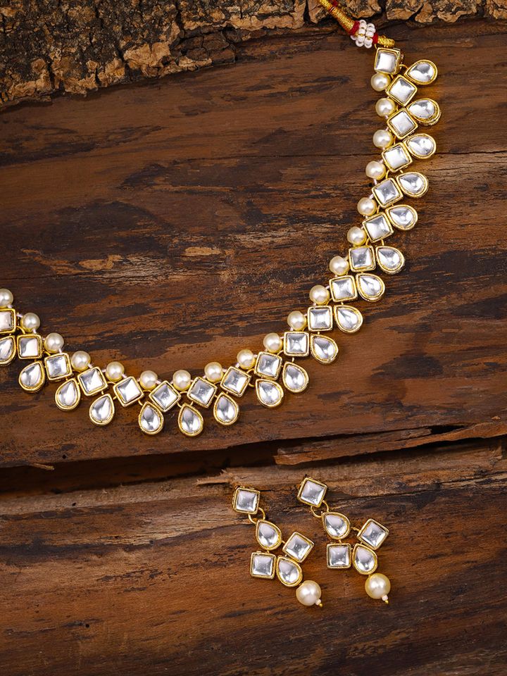 Buy Zaveri Pearls Gold Toned Kundan 