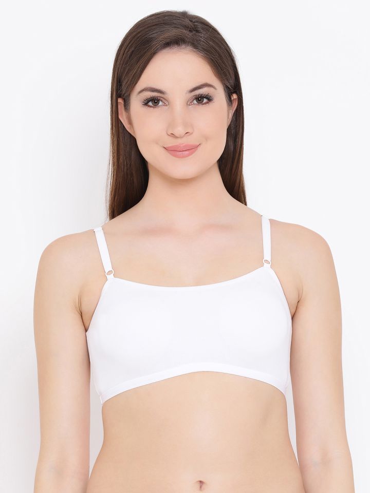 Buy Padded Non-Wired Teenage Bra with Hipster Panty in White - Cotton  Online India, Best Prices, COD - Clovia - BP0041P22