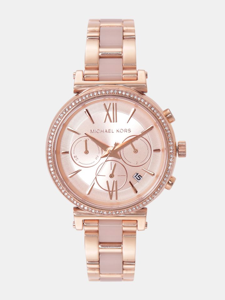Michael Kors Women Rose Gold Toned Analogue Watch MK3882