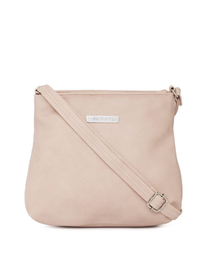 DressBerry Pink Solid Sling Bag