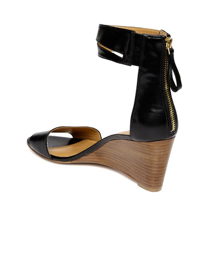 Nine west hotsell black wedges