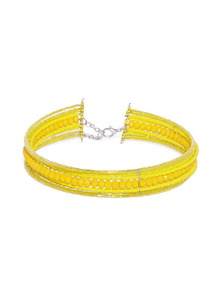 Buy Golden Peacock Yellow Choker 