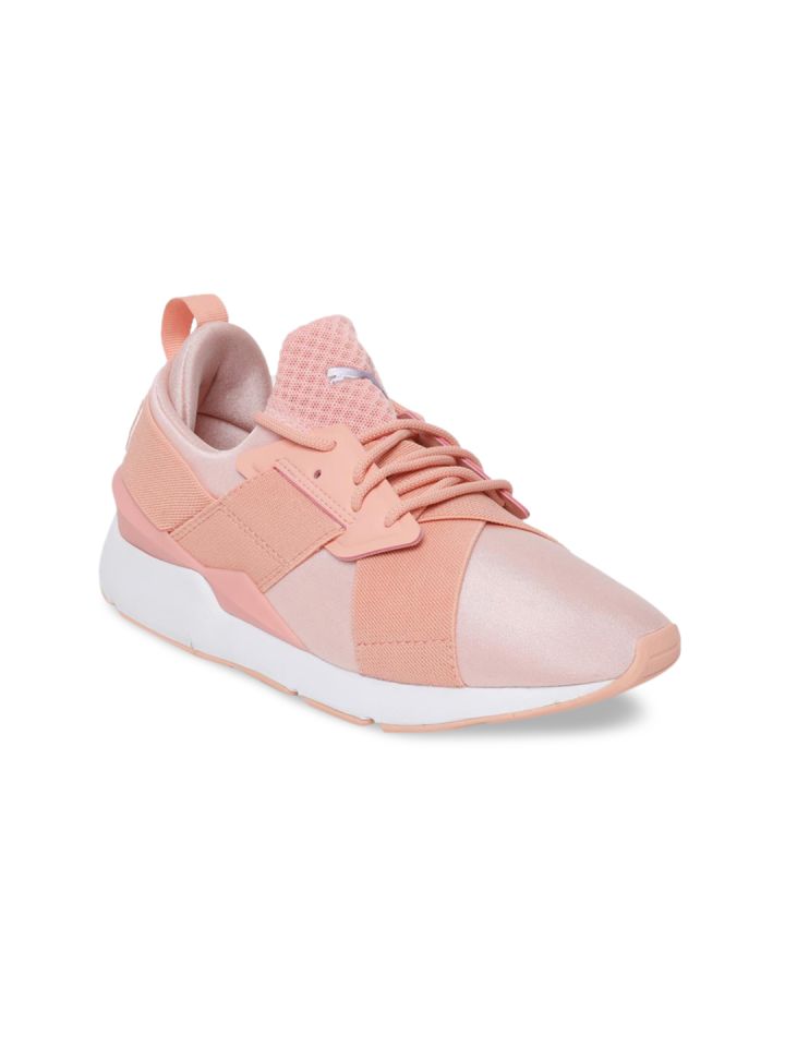 Puma muse satin ep peach sneakers hotsell