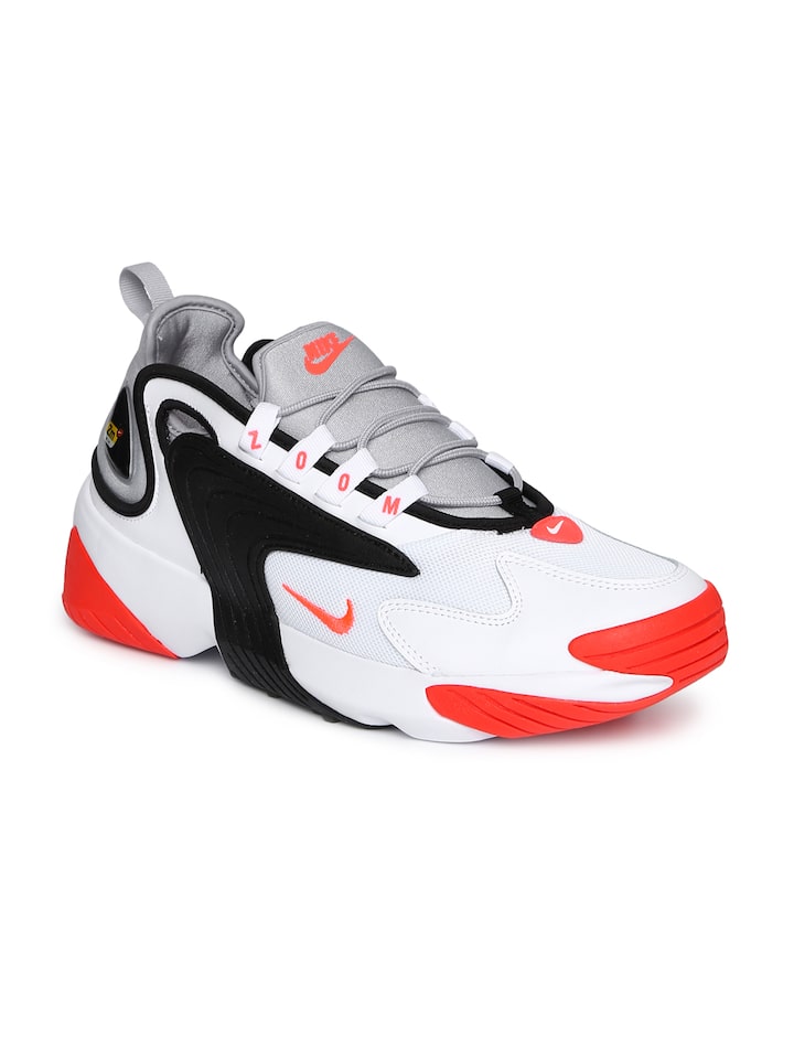 Buy Nike White & Grey Colourblocked Zoom 2K Sneakers - Casual Shoes for Men | Myntra