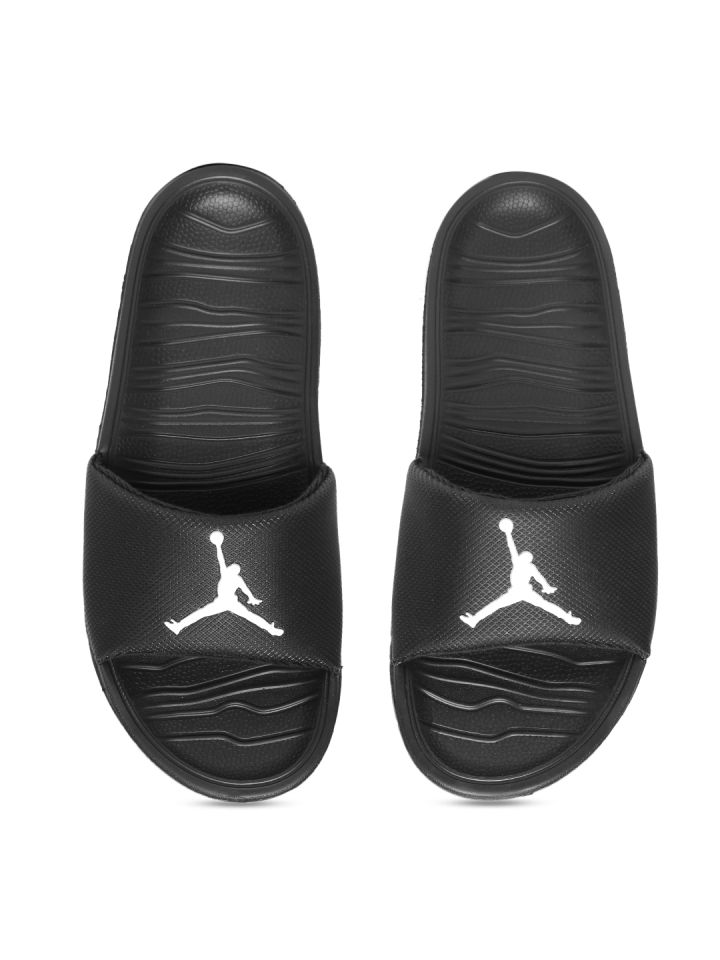 Buy Nike Men Black Jordan Printed Flip Flops for Men 9082645 | Myntra