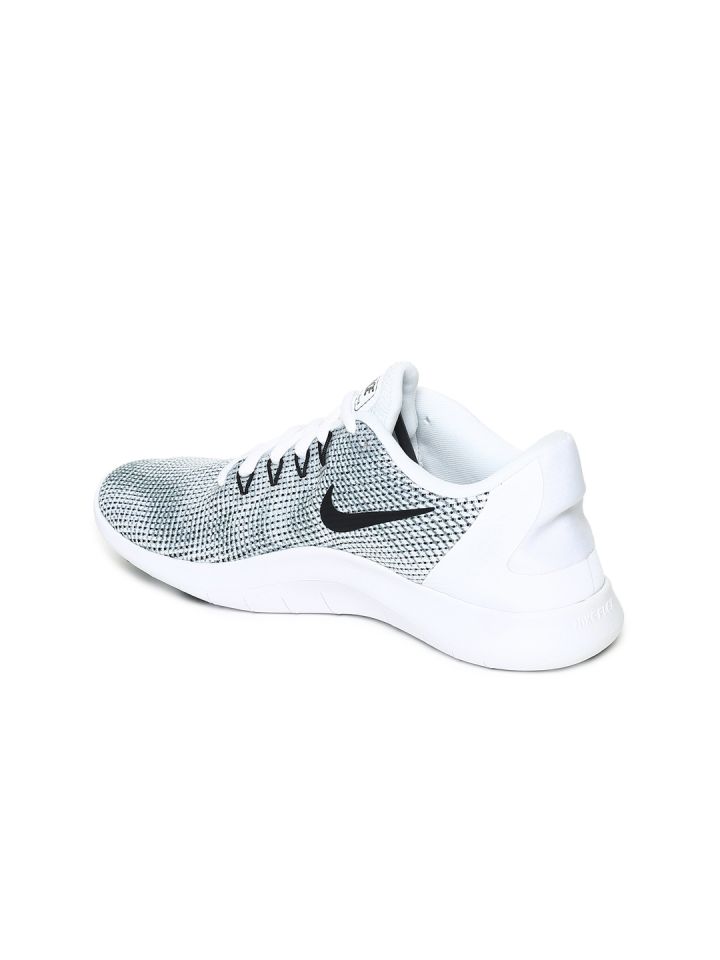 Nike Women Black White Flex RN 2018 Running Shoes