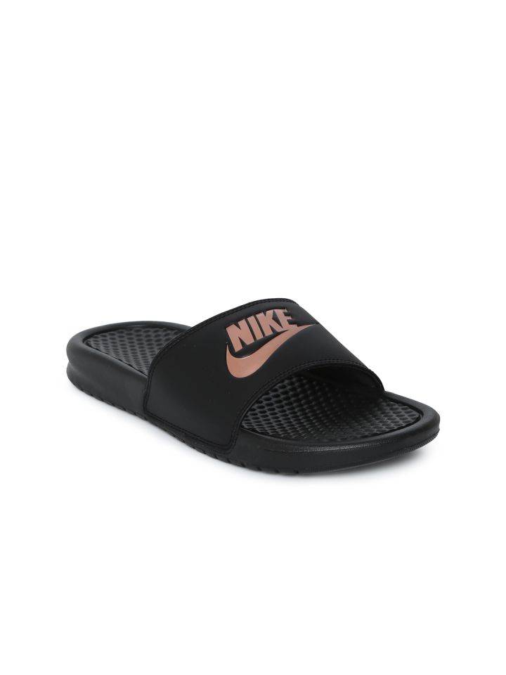Ladies black best sale nike sliders