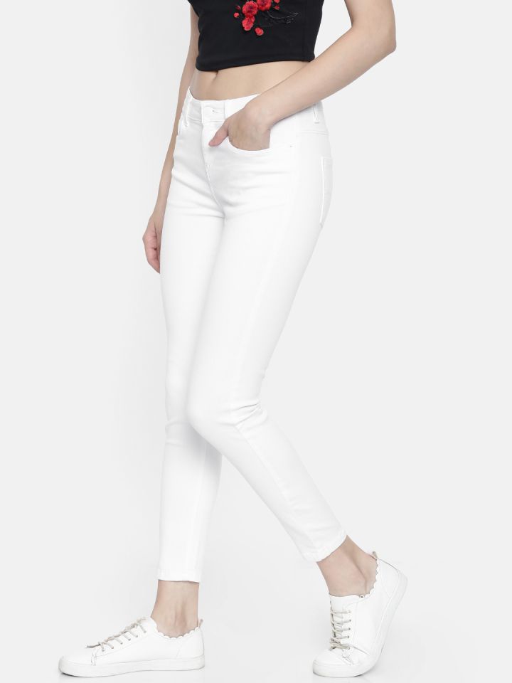 White skinny jeans long sales length